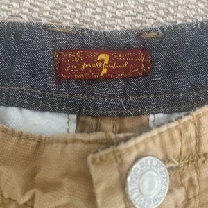 Seven for all mankind boys size 14 tan cotton cargo shorts
